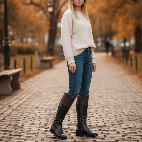 Frye Jayden D-Ring Multi-Tone KneeHigh Riding Boot - Picture 2 of 14